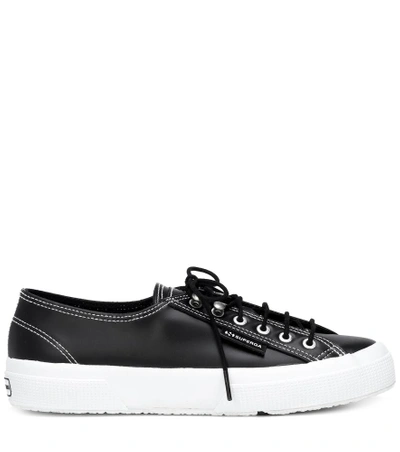 Shop Alexa Chung X Superga® Leather Sneakers In Black