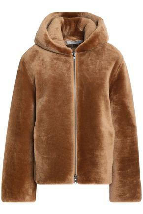 vince leather hoodie