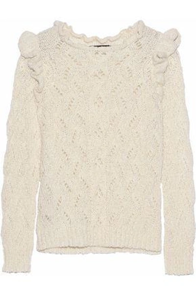 Shop Antik Batik Woman Melody Pointelle-knit Alpaca-blend Sweater Ecru