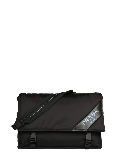 Shop Prada Logo Shoulder Bag In F0002