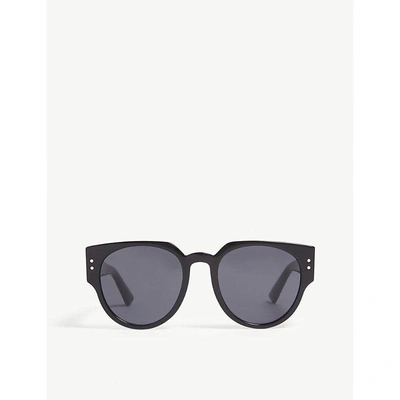 Shop Dior Ladystuds3 Cat-eye-frame Sunglasses In Black