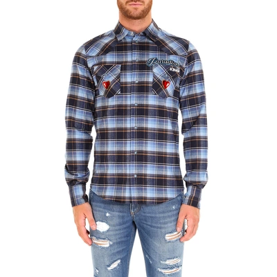 Shop Dolce & Gabbana Paradise King Check Shirt In Grey