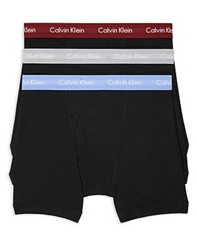 Shop Calvin Klein Classic Boxer Briefs, Pack Of 3 In Light Blue/gray/burgundy