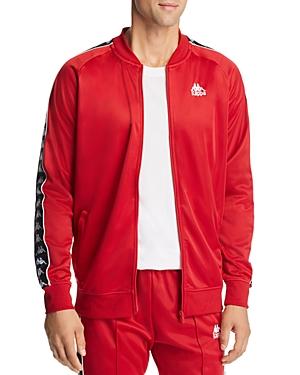 red and white track jacket