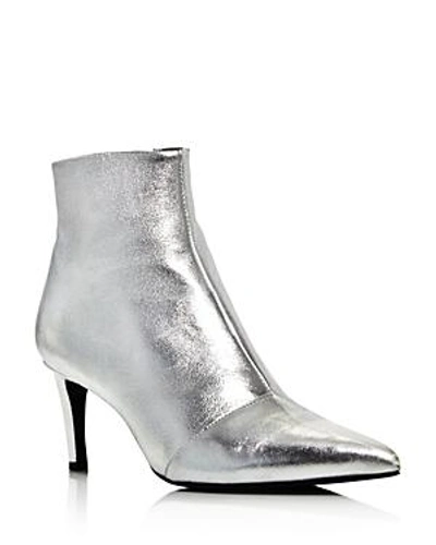Rag & Bone Beha Pointy Toe Bootie In Silver Leather