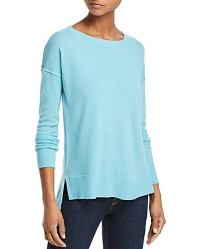 Shop Aqua Cashmere High/low Cashmere Sweater - 100% Exclusive In  Blue