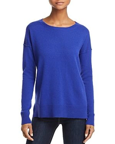 Shop Aqua Cashmere High/low Cashmere Sweater - 100% Exclusive In Marine