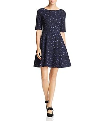 Shop Kate Spade New York Leopard-print Lace-up Dress In Light Adriatic Blue