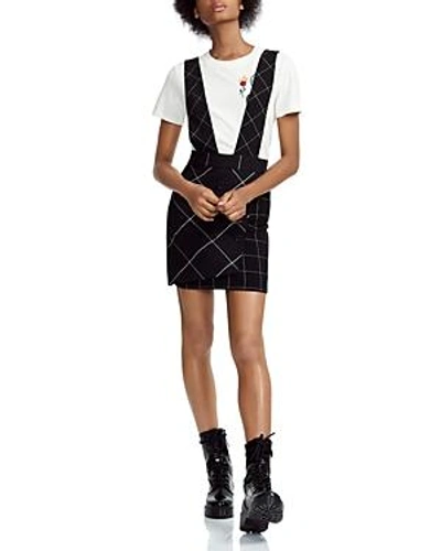 Shop Maje Joly Checked Overalls-style Skirt