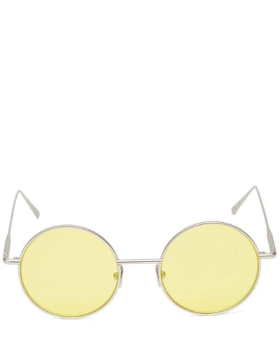 Shop Acne Studios Scientist Round Sunglasses In Yellow
