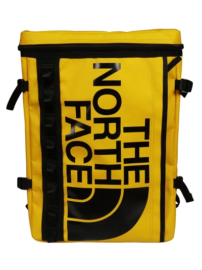 Shop The North Face Printed Logo Backpack In Yellow