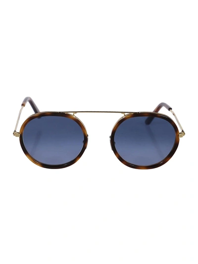 Shop Lgr Round Sunglasses In Gold/havana