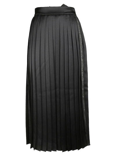 Shop Off-white Pleated Skirt In Black Black