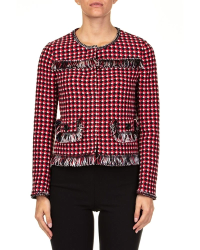 Shop Boutique Moschino Cotton And Viscose Jacket In Red - White - Blue