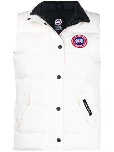 Shop Canada Goose Padded Gilet In White