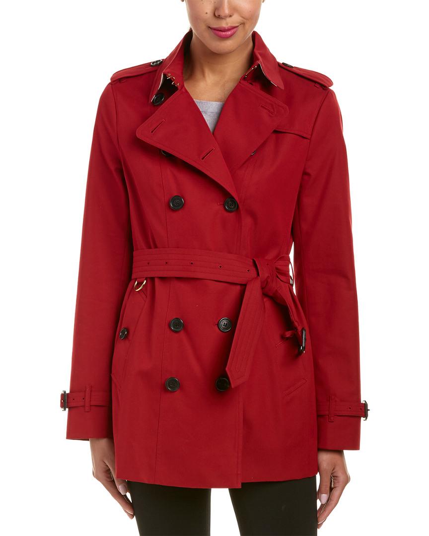 burberry sandringham short trench coat