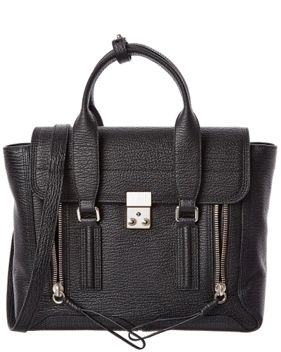 Shop 3.1 Phillip Lim Pashli Medium Leather Satchel In Black