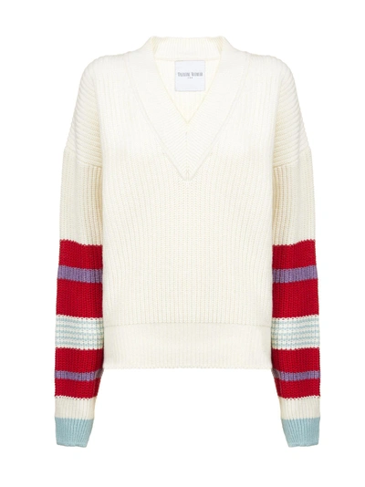 Shop Valentine Witmeur Lab Sweater In Panna Multicolor