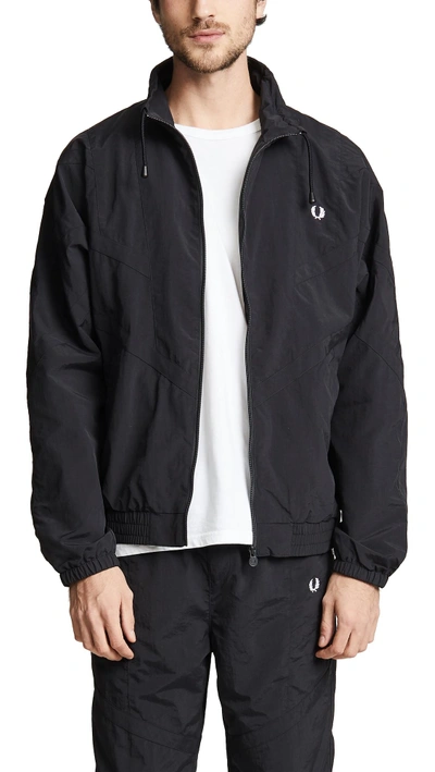 Fred Perry Monochrome Shell Jacket In Black | ModeSens