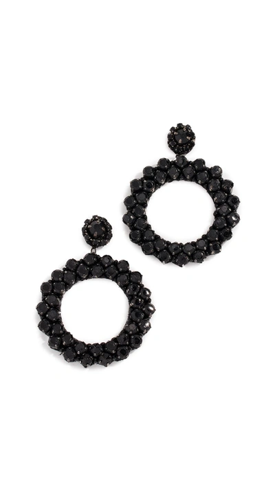 Shop Deepa Gurnani Amorax Earrings In Black