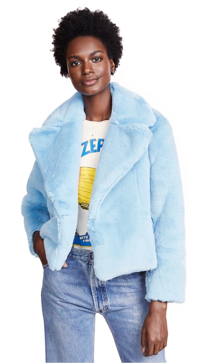 Shop Diane Von Furstenberg Fluffy Faux Fur Coat In Polar