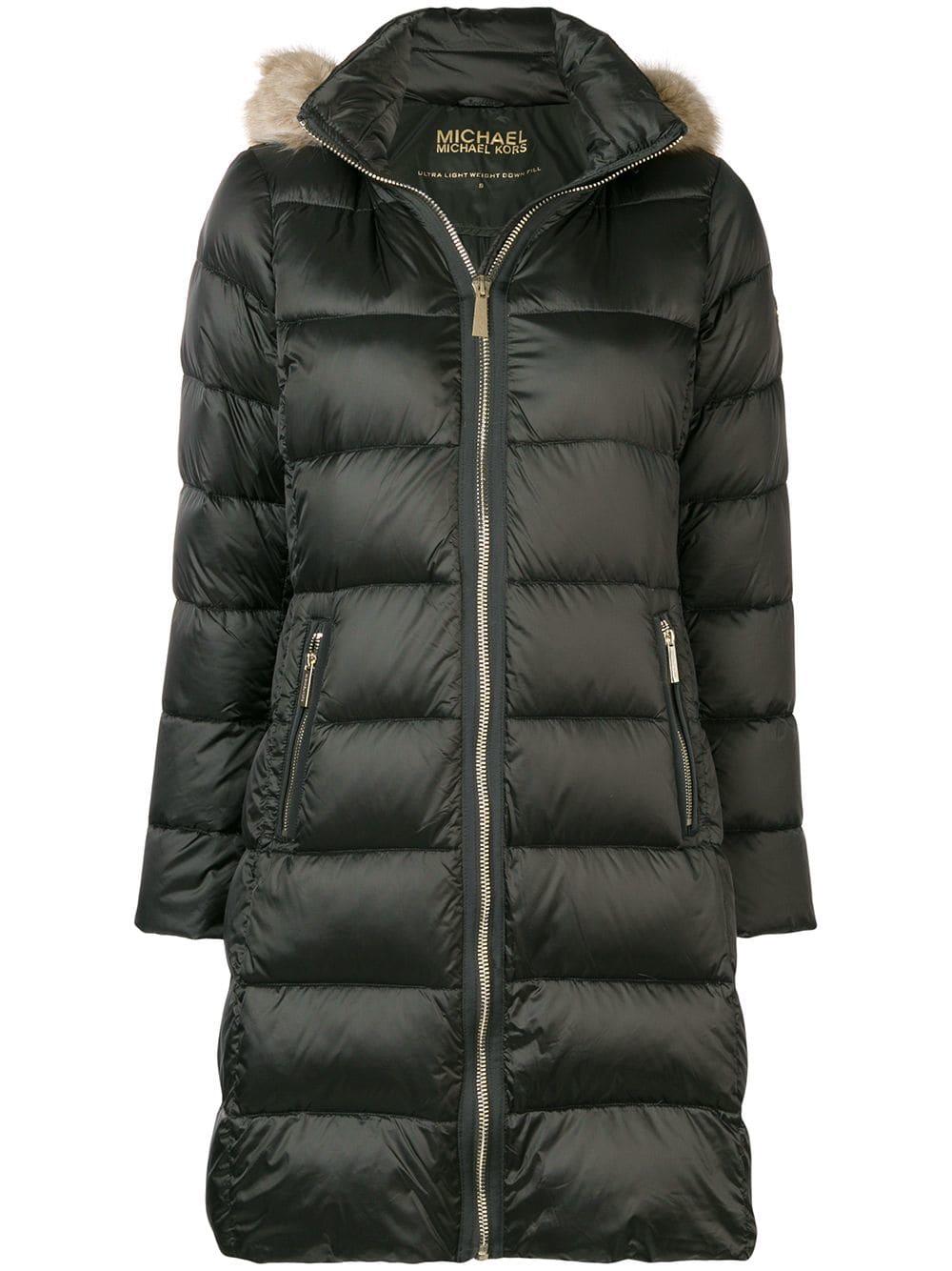 michael kors green puffer coat