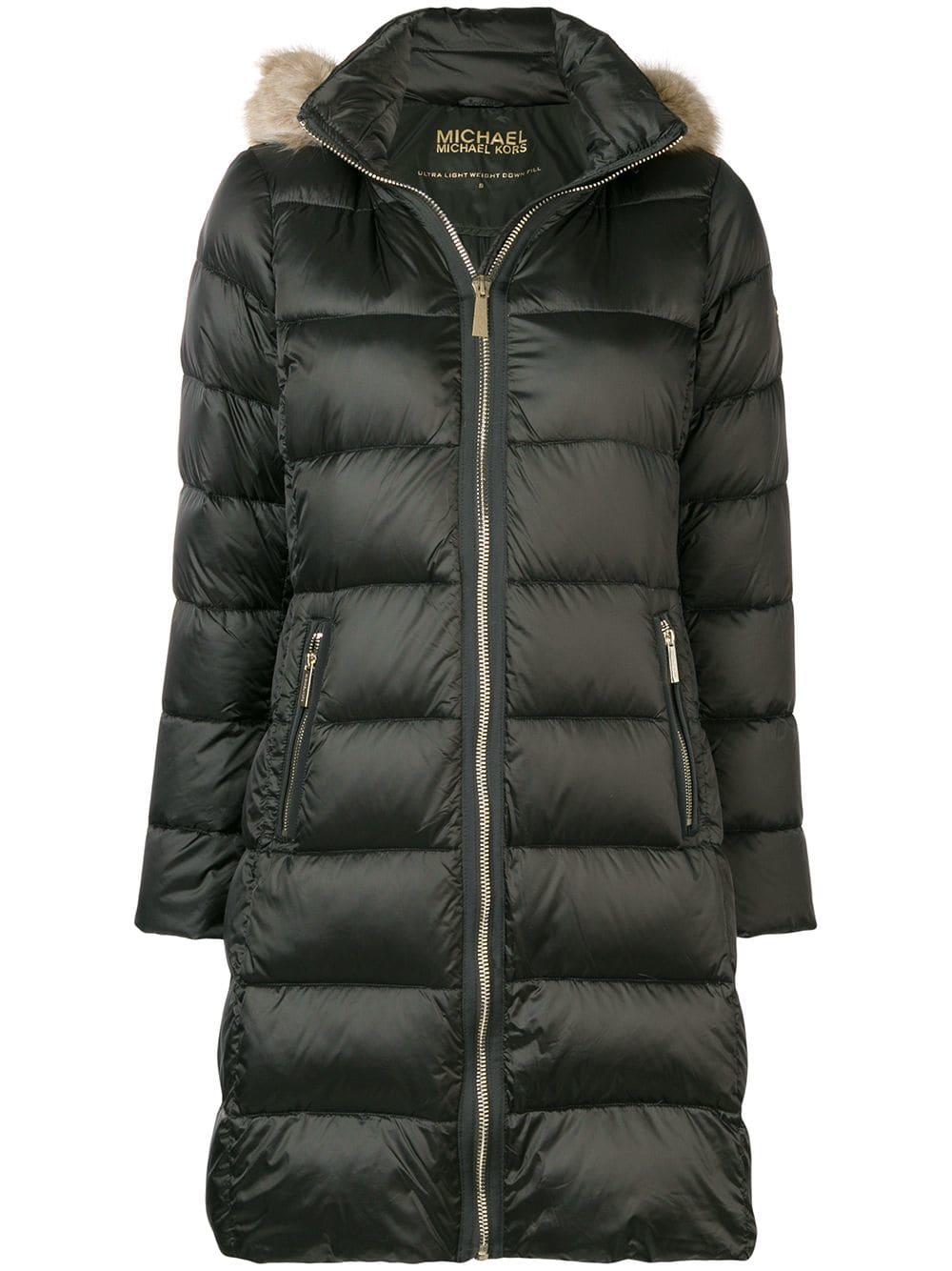 michael kors green puffer coat