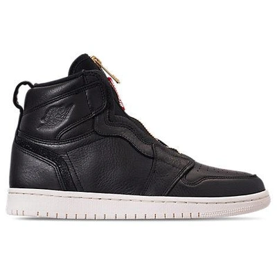 Shop Nike Women's Air Jordan 1 High Zip Casual Shoes In Black
