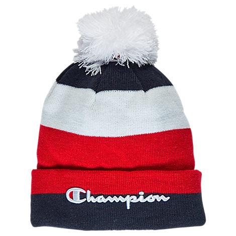 champion script knit pom beanie