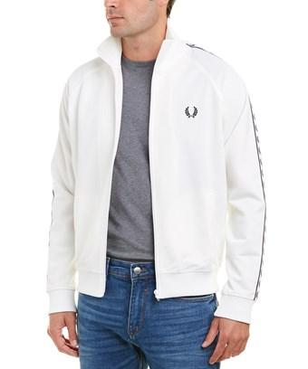 white fred perry track jacket