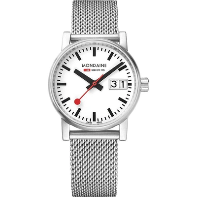Shop Mondaine Mse-30210-sm Evo2 Stainless Steel Watch In Silver