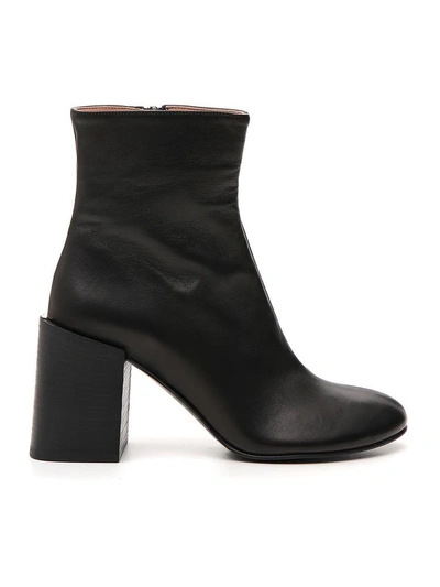 Shop Acne Studios Acne Chunky Heel Ankle Boots In Black