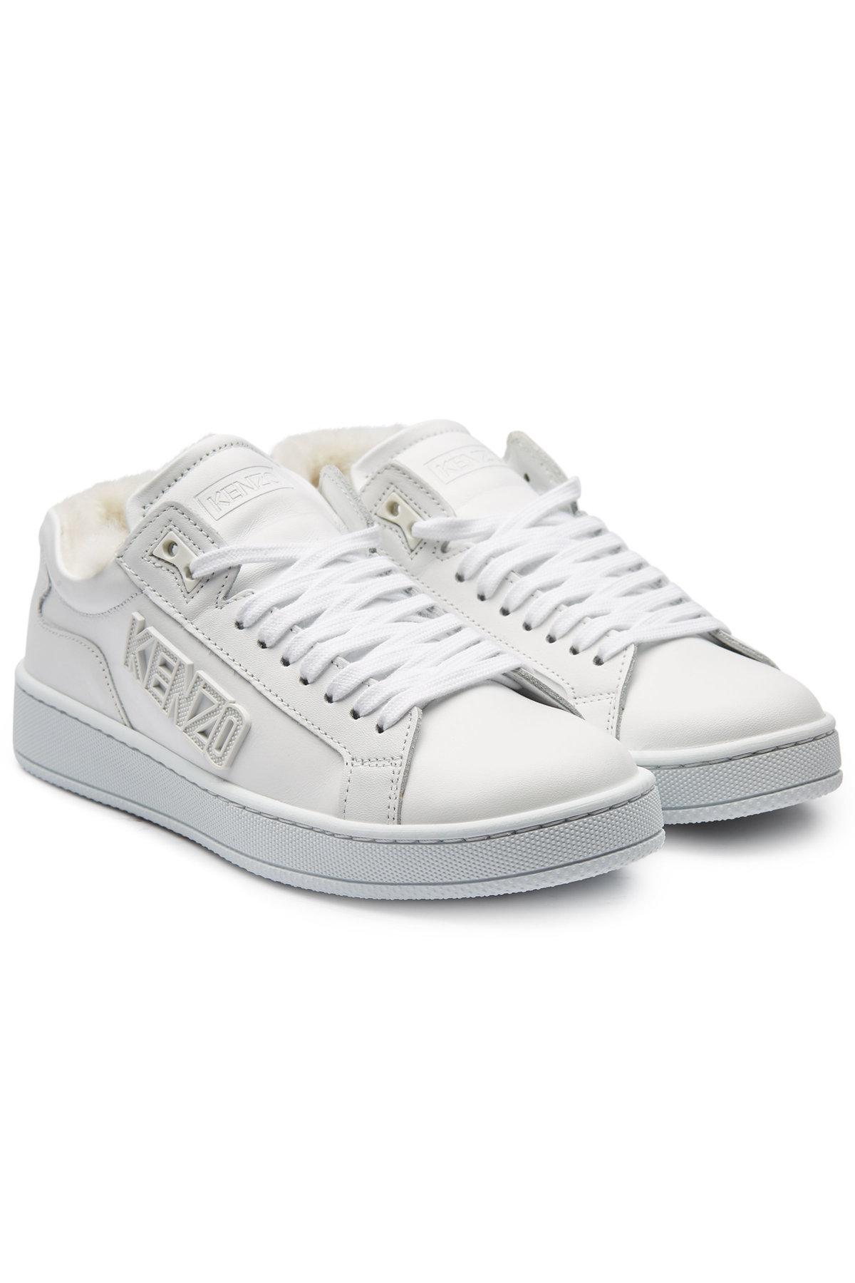 Kenzo Tennix Leather Sneakers With 