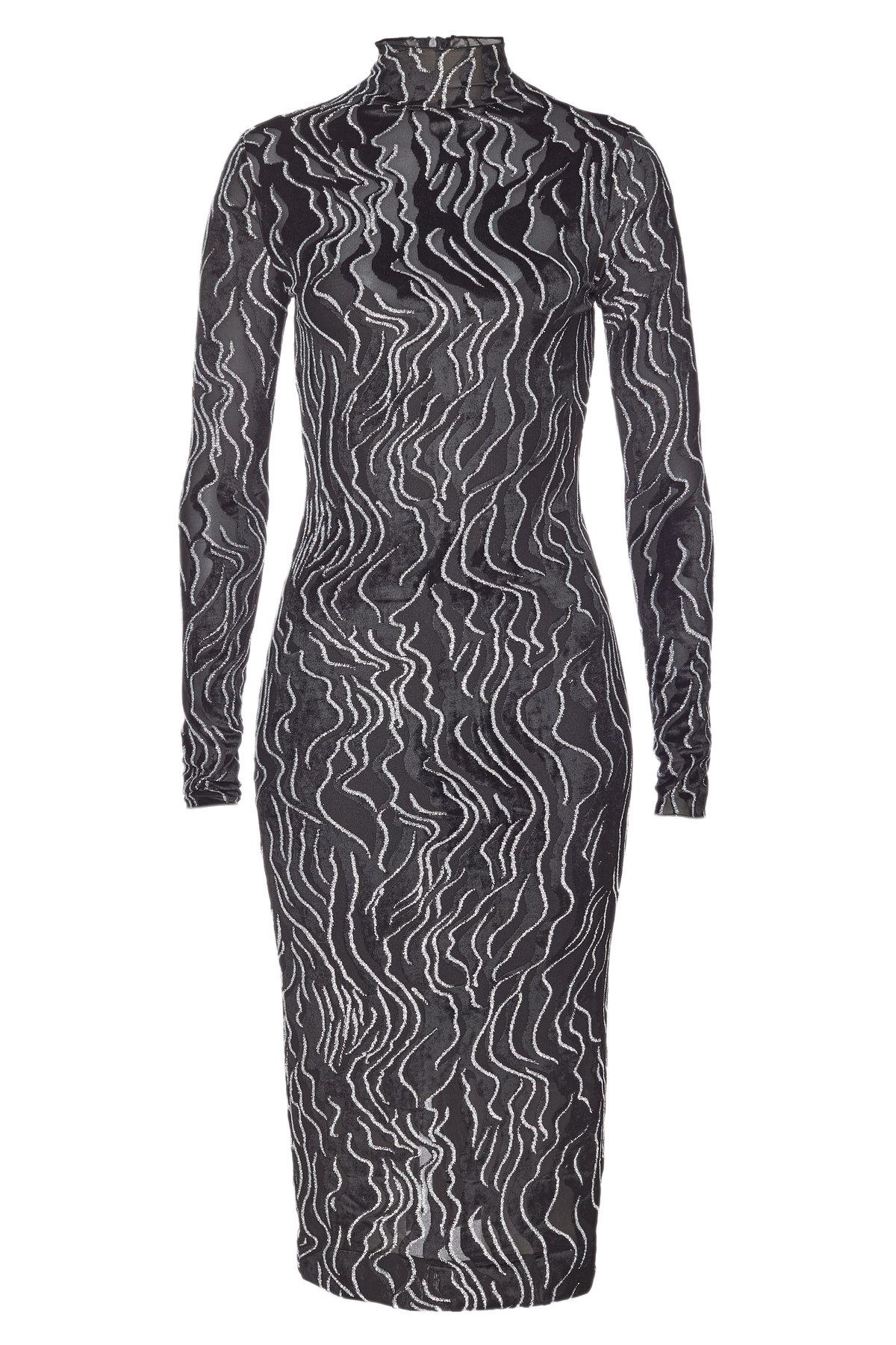 Kenzo Midi Dress With Turtleneck In 