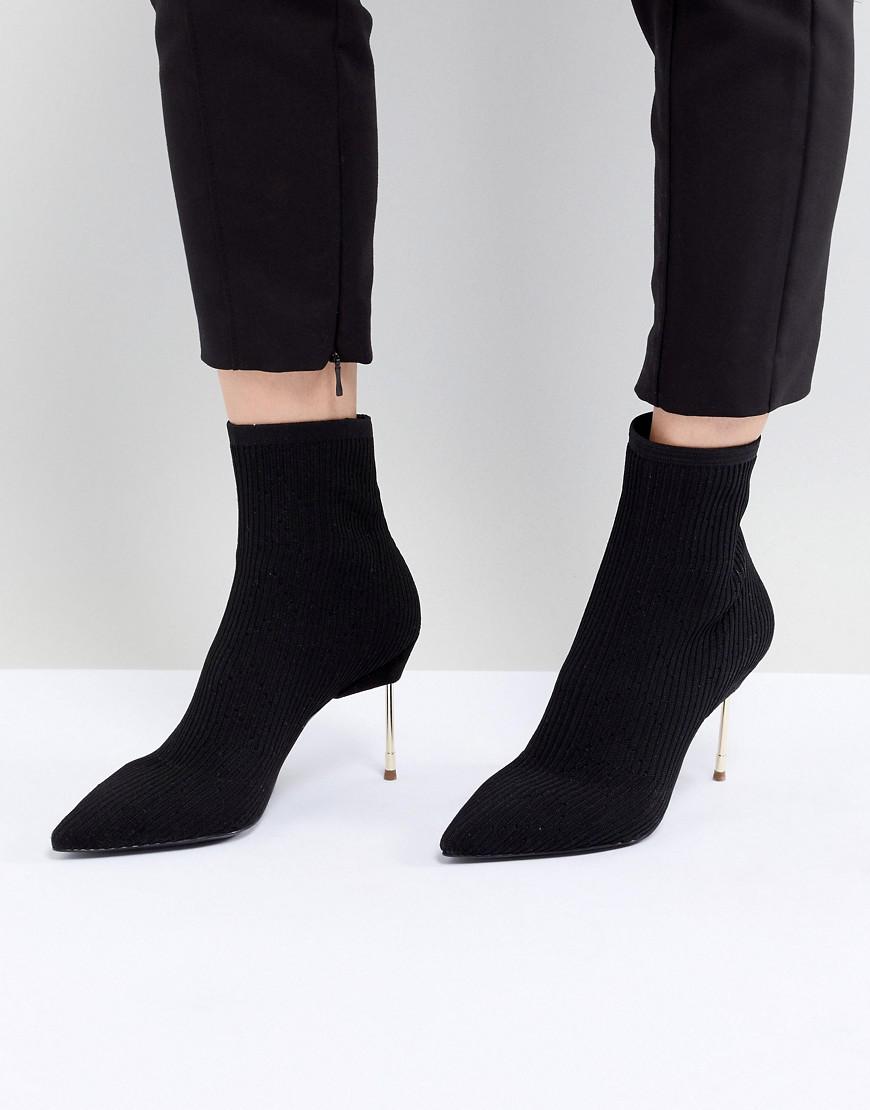 Kurt Geiger Barbican Heeled Sock Boots In Black | ModeSens