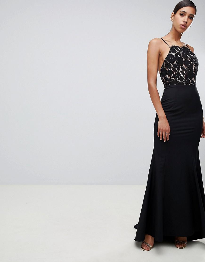 black fishtail maxi