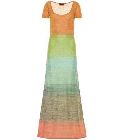 Shop Missoni Alpaca And Mohair-blend Dress In Multicoloured
