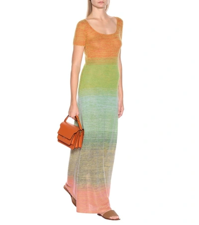Shop Missoni Alpaca And Mohair-blend Dress In Multicoloured
