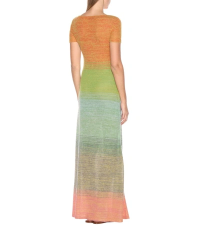 Shop Missoni Alpaca And Mohair-blend Dress In Multicoloured