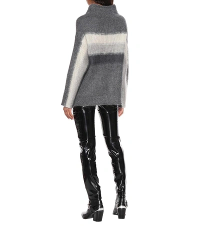 Shop Rag & Bone Wool And Alpaca Mockneck Sweater In Grey