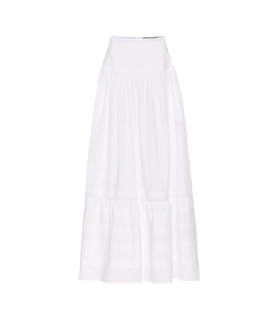 Shop Calvin Klein 205w39nyc Cotton Maxi Skirt In White