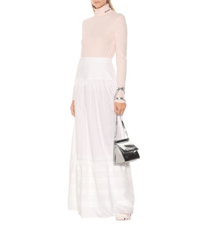 Shop Calvin Klein 205w39nyc Cotton Maxi Skirt In White