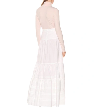 Shop Calvin Klein 205w39nyc Cotton Maxi Skirt In White