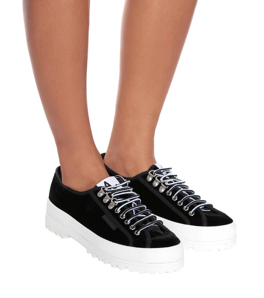 Alexa Chung Alexachung Black Superga Edition Velvet 2748