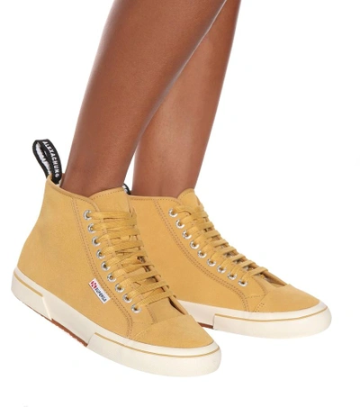 Shop Alexa Chung X Superga® Suede Sneakers In Yellow