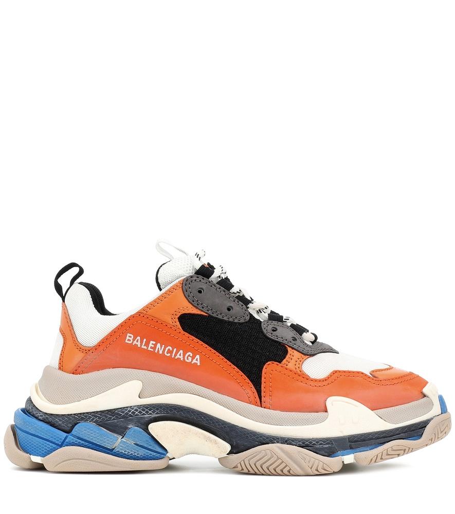 Balenciaga Orange And Multicoloured Triple S Sneakers In Yellow | ModeSens