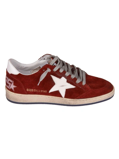 Shop Golden Goose Ball Star Sneakers In Red/white