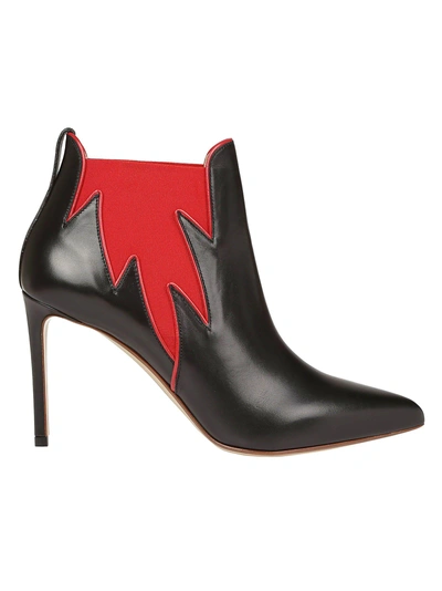 Shop Francesco Russo Boots In Black/red