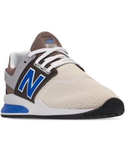 Shop New Balance Men's 247 V2 Casual Sneakers From Finish Line In Bone/mushroom