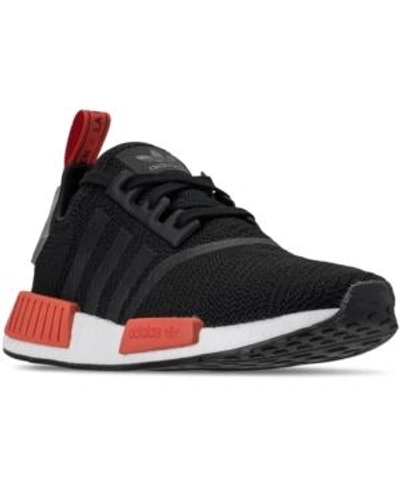 Shop Adidas Originals Adidas Men's Nmd R1 Casual Sneakers From Finish Line In Camo Heel Core Black / Co